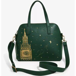 NWOT! Loungefly Green/Gold Disney's Peter Pan Dome Crossbody Satchel Bag